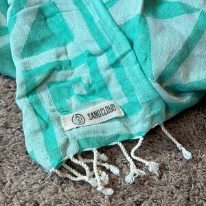 Green Geometric Towel